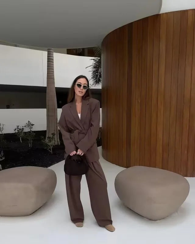 Emmy Brown Blazer & Pants
