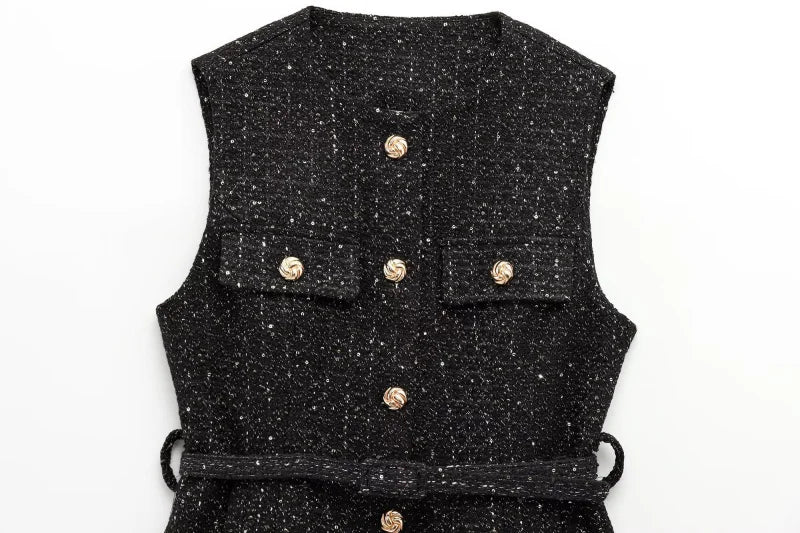 Noah Beaded Textured Vest