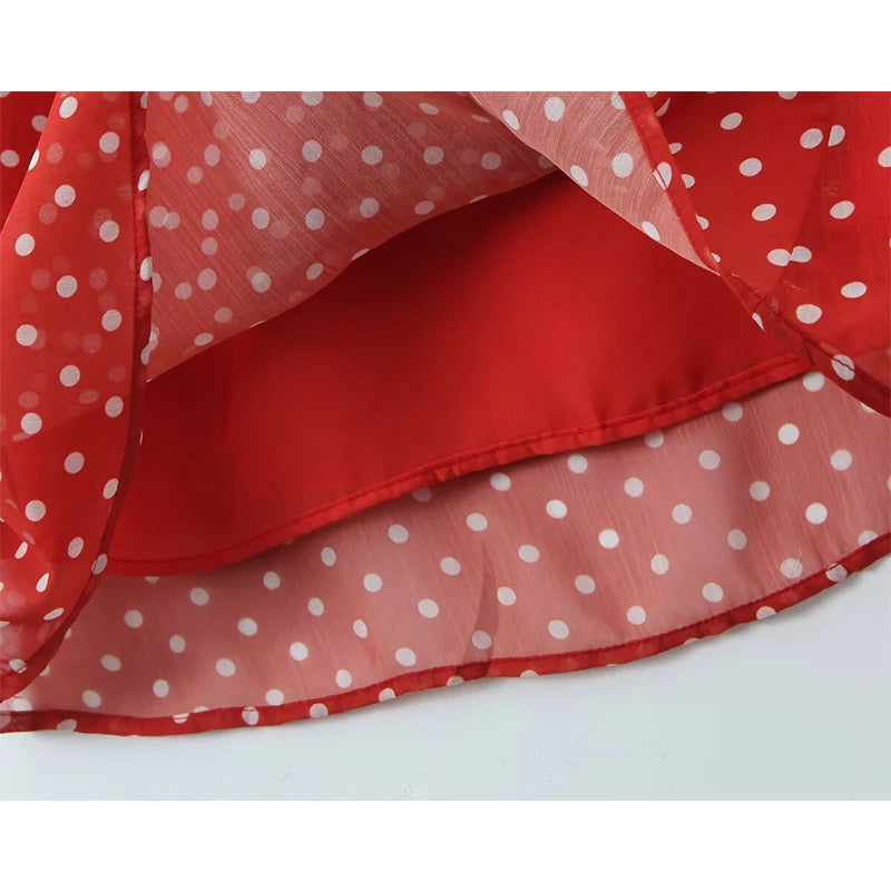 Nora Red Polka Dot Dress