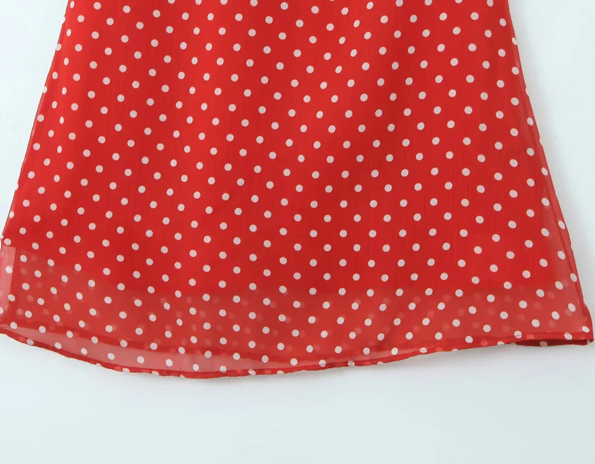Nora Red Polka Dot Dress