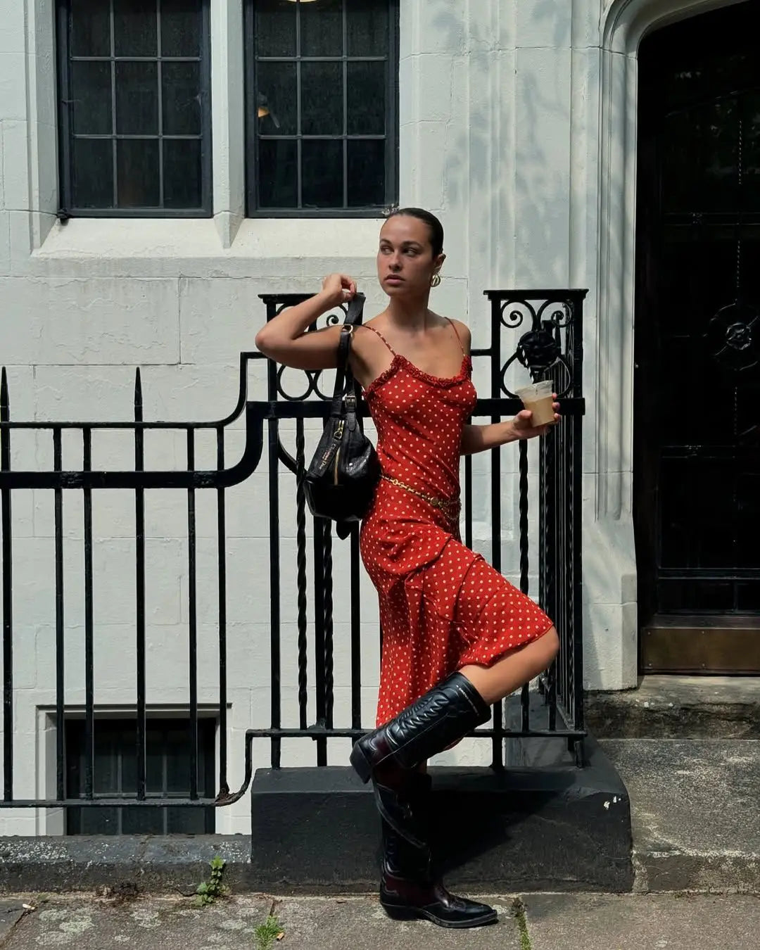 Nora Red Polka Dot Dress