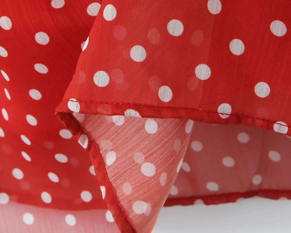 Nora Red Polka Dot Dress