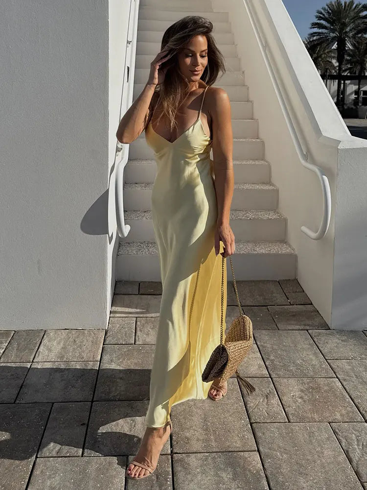 Gwen Elegant Summer V Neck Dress