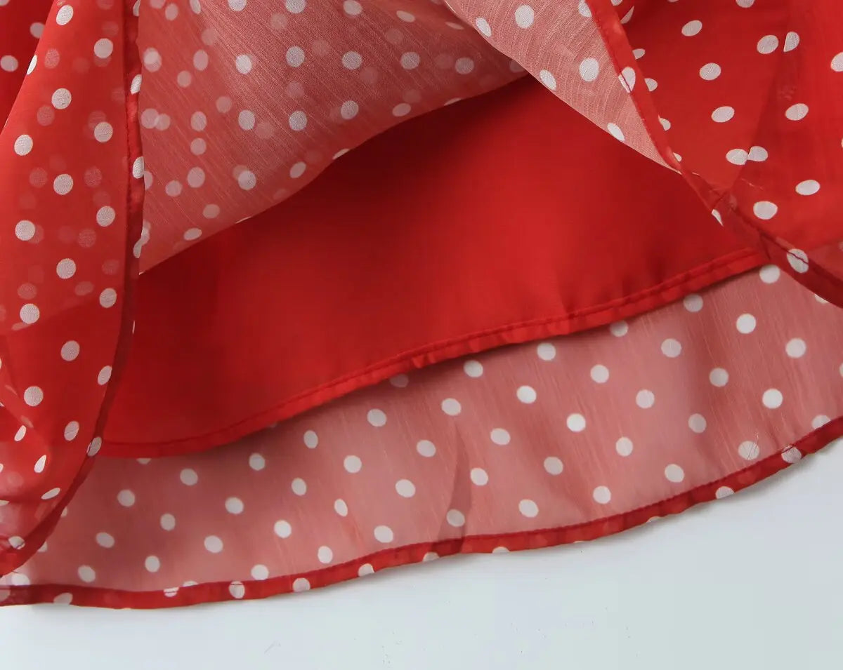 Nora Red Polka Dot Dress