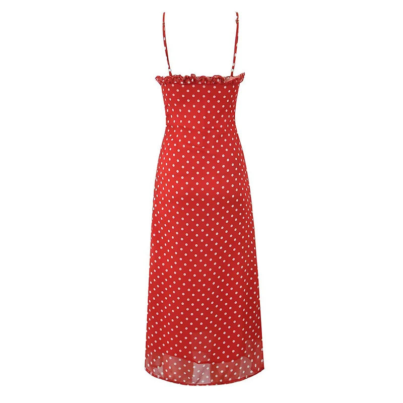 Nora Red Polka Dot Dress