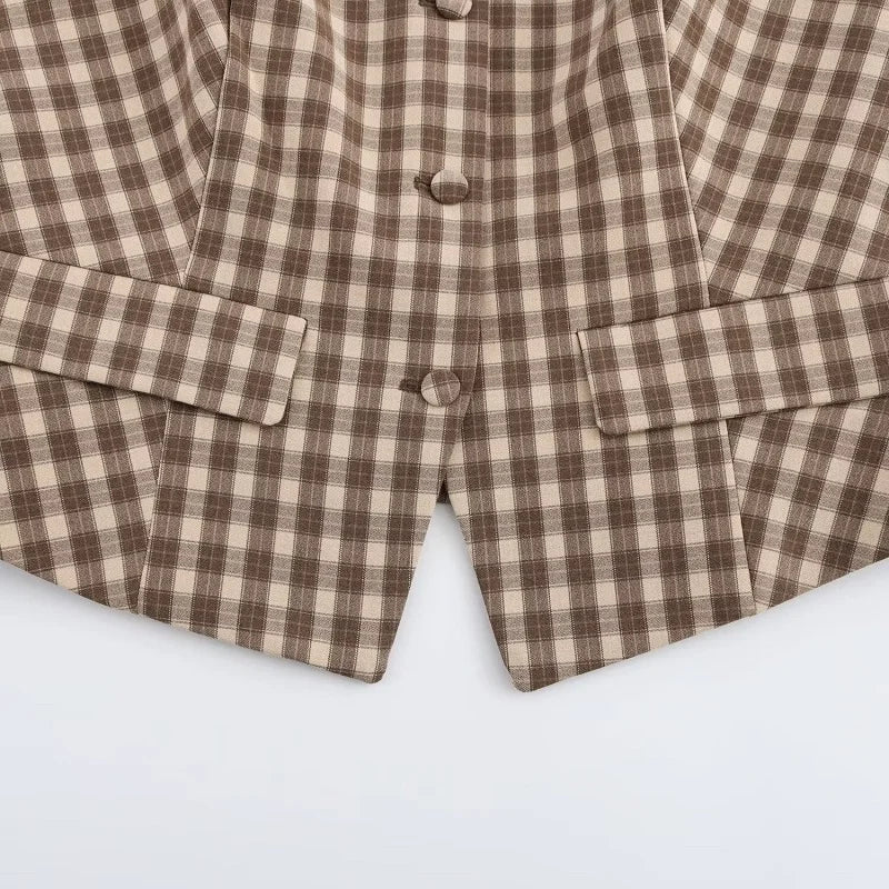 Clara Plaid Top