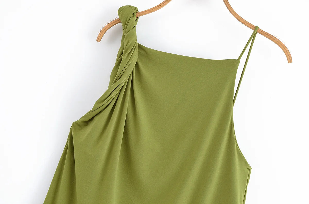 Amber Green Top and Pants Suit
