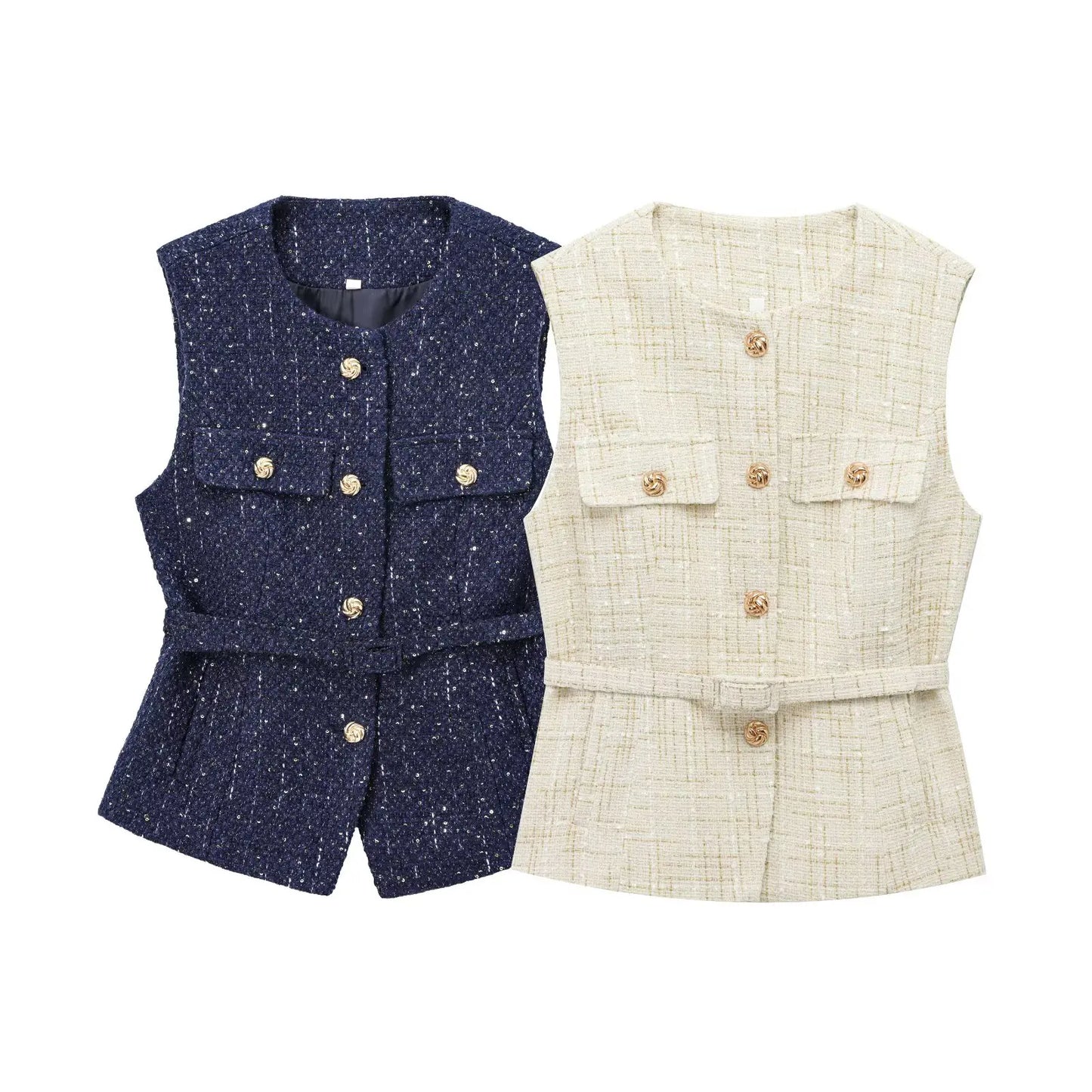 Noah Beaded Textured Vest