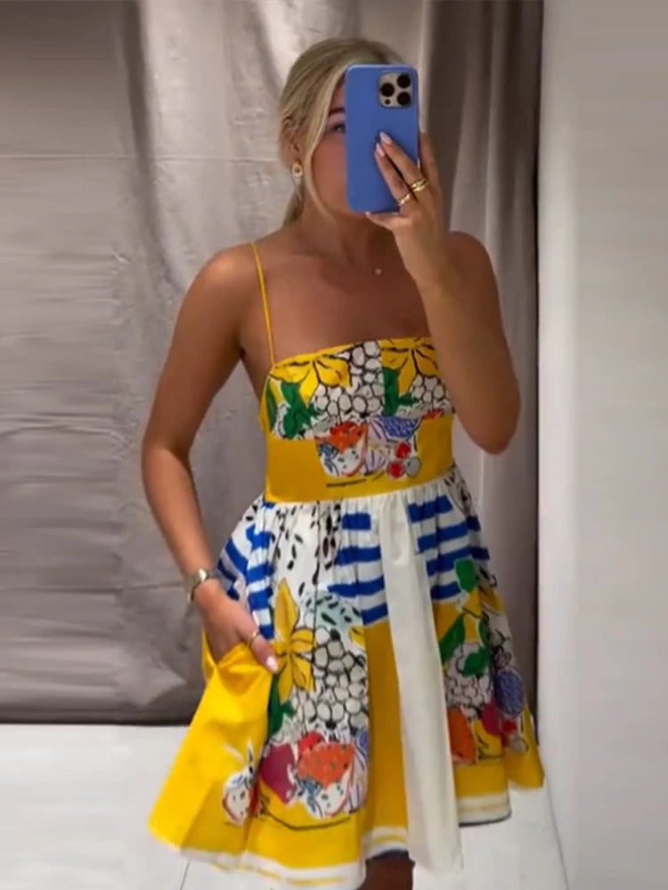 Jenna Fruit Print Dress