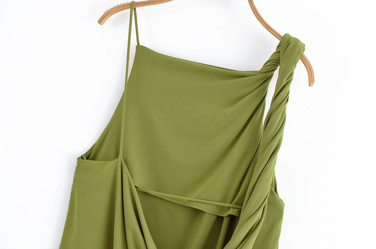 Amber Green Top and Pants Suit
