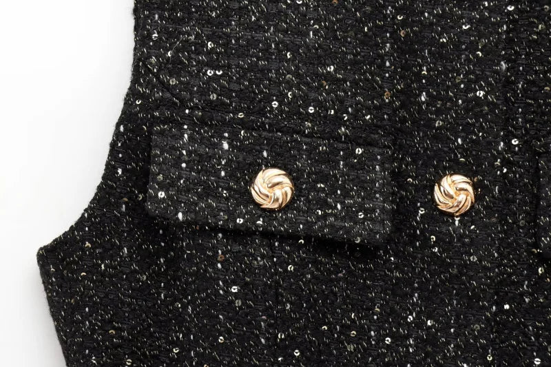 Noah Beaded Textured Vest