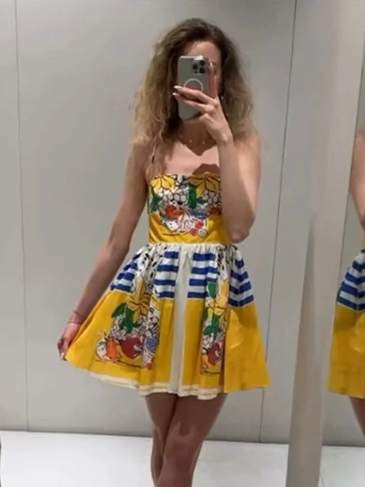 Jenna Fruit Print Dress