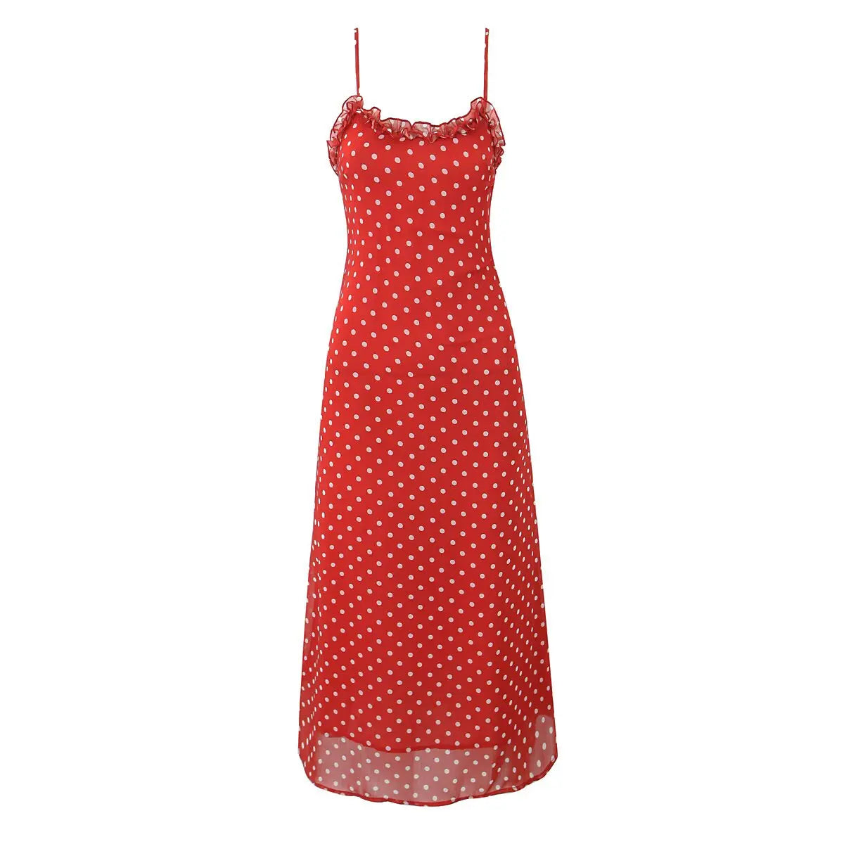 Nora Red Polka Dot Dress