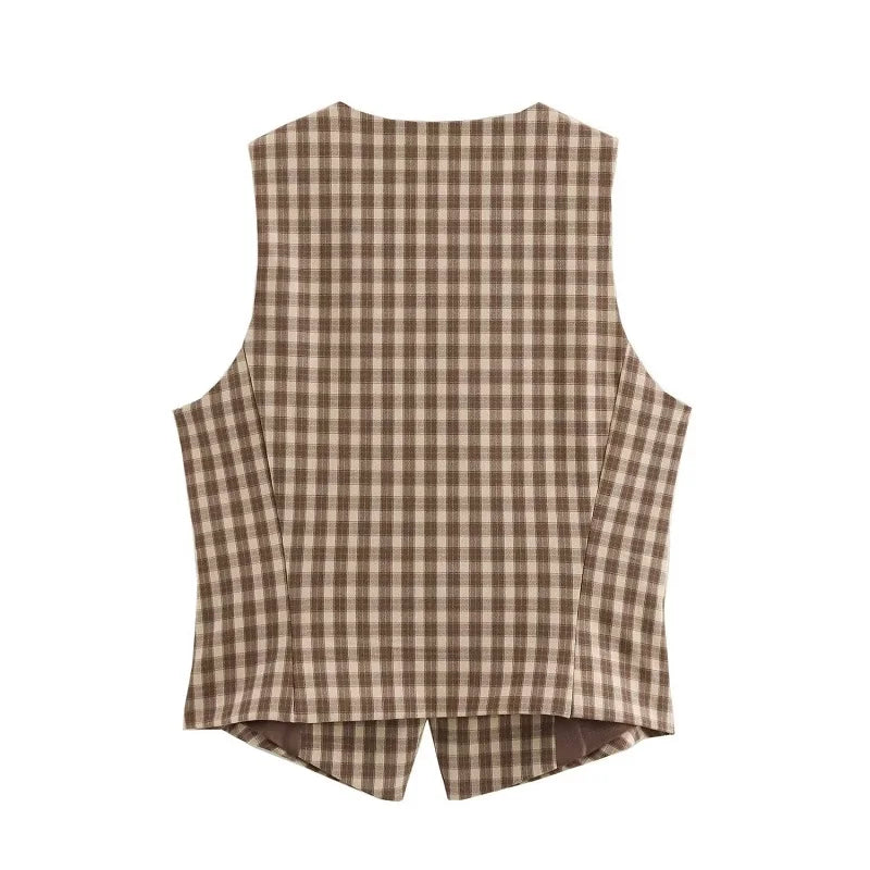 Clara Plaid Top