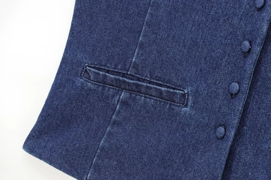 Nikki Sleeveless Denim Top