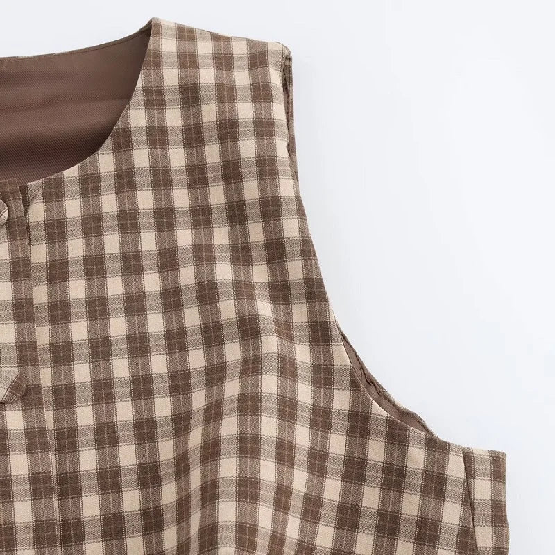 Clara Plaid Top