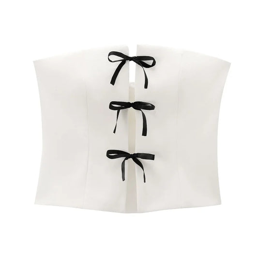 Anna White Corset Top