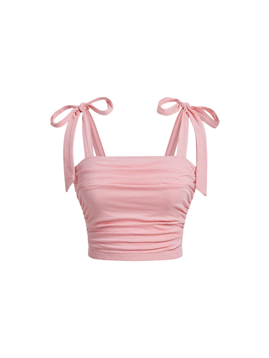 Anny Tie Shoulder Crop Top