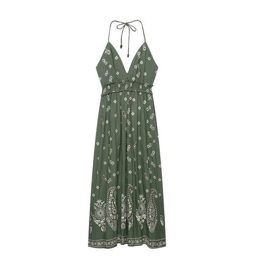 Jess Green Embroidery Flower Dress