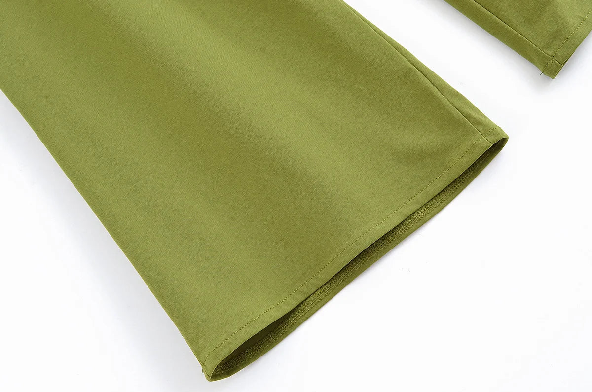 Amber Green Top and Pants Suit