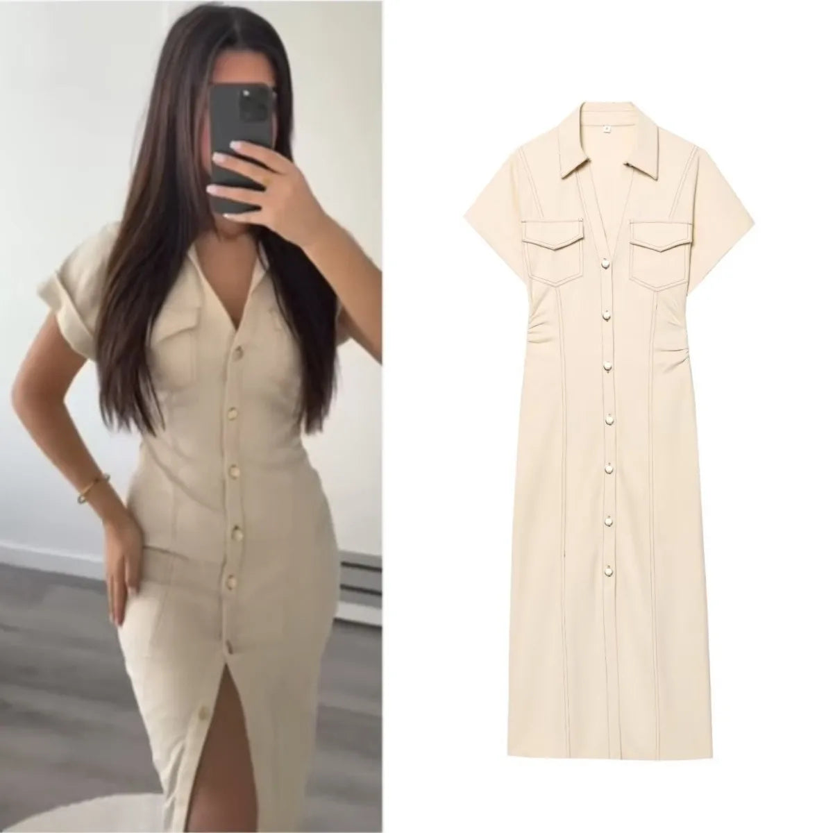 Kim Denim Long Dress