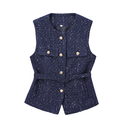 Noah Beaded Textured Vest