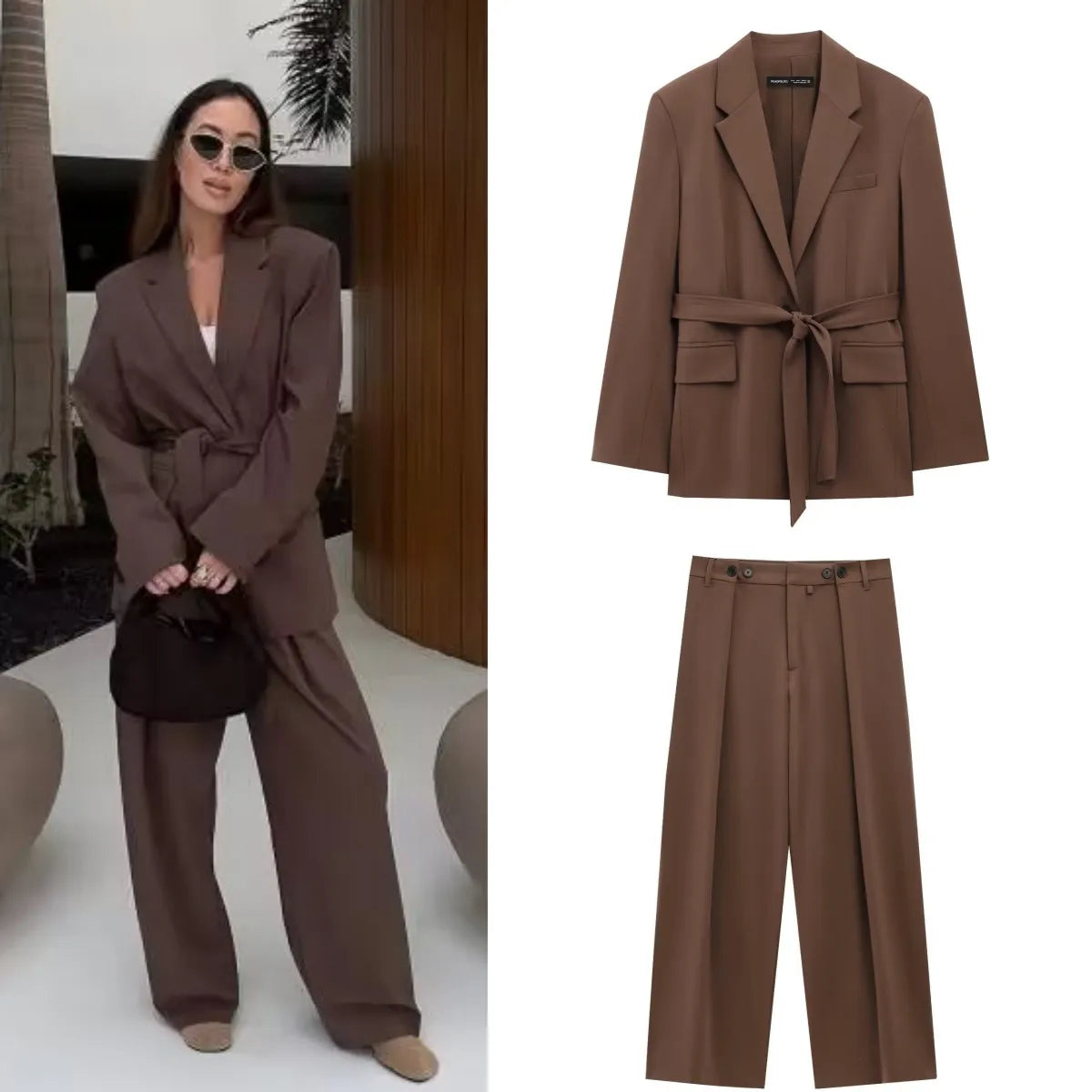 Emmy Brown Blazer & Pants