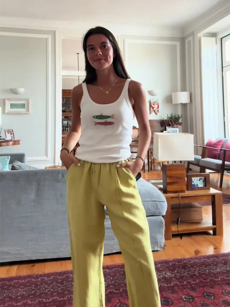 Tessa Fish Beaded Top
