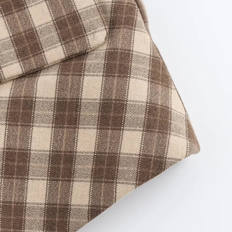 Clara Plaid Top