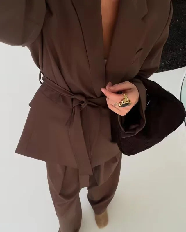 Emmy Brown Blazer & Pants