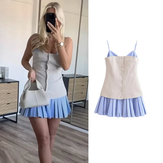 Saskia Chic Patchwork Dress