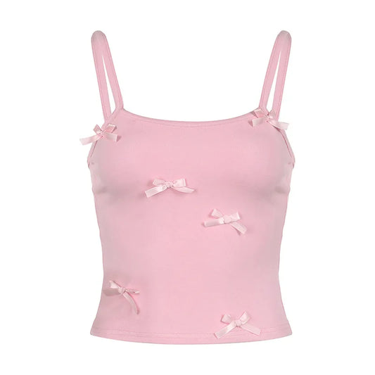 Britt Pink Bow Tie Top
