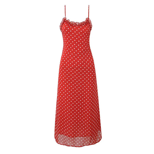 Nora Red Polka Dot Dress