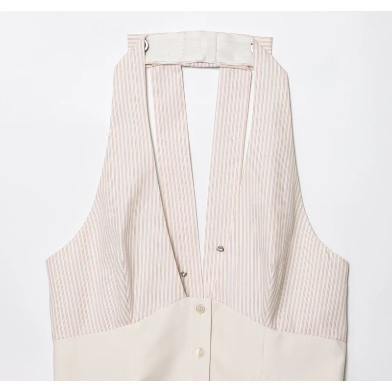 Evi Striped Halter Top