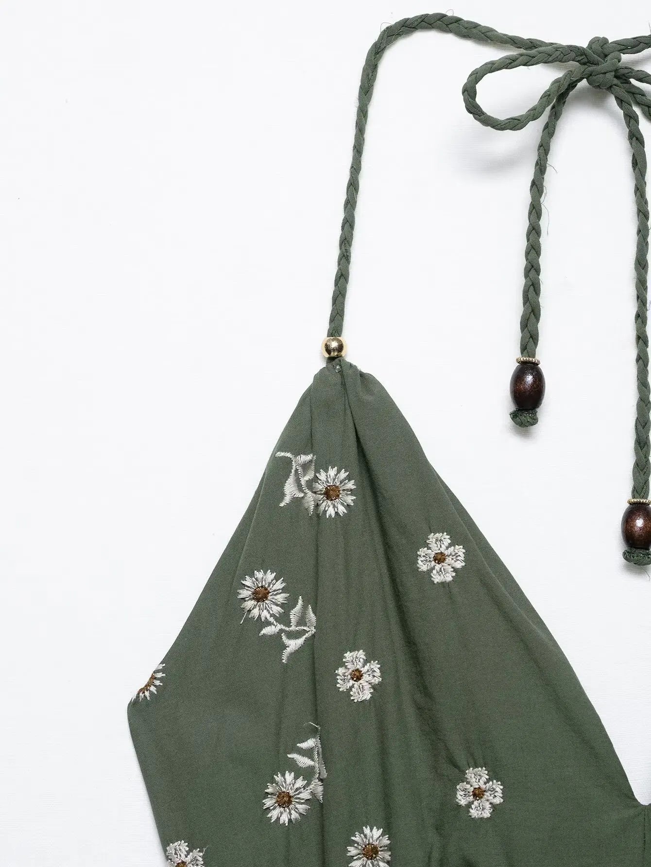 Jess Green Embroidery Flower Dress