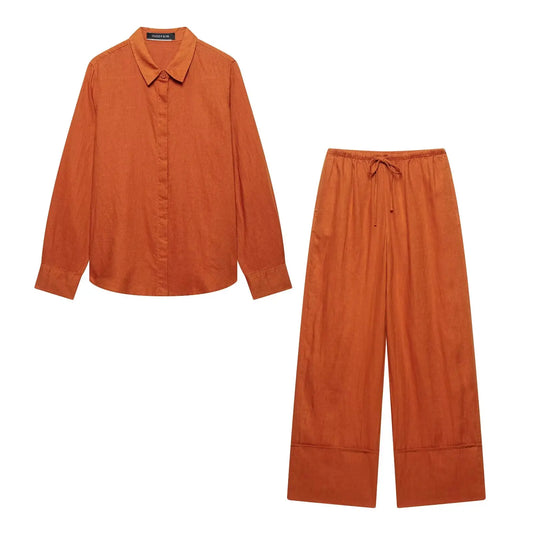 Madeline Elegant Blouse Trouser Set