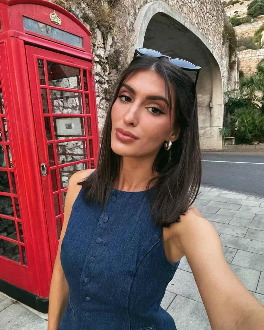 Nikki Sleeveless Denim Top