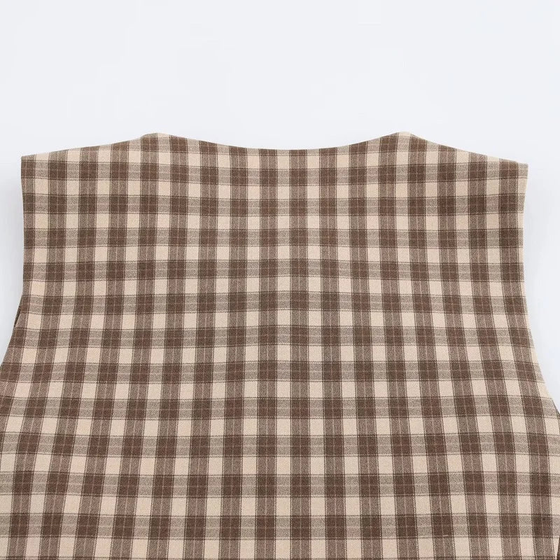 Clara Plaid Top