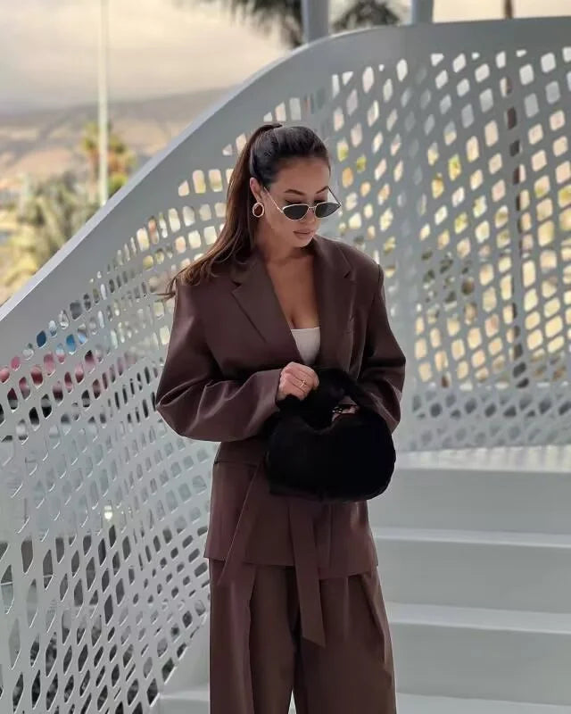 Emmy Brown Blazer & Pants